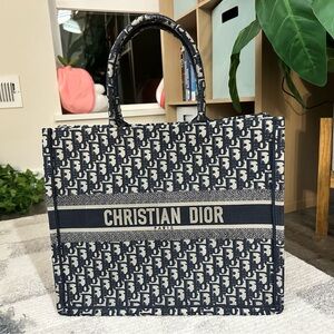 Navy Monogram Tote